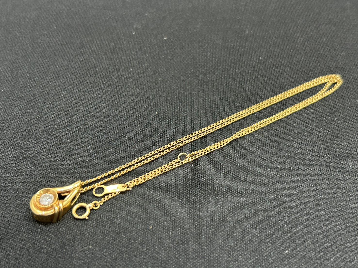 G 地金 ネックレスK18　4.8ｇ　0.22ct
