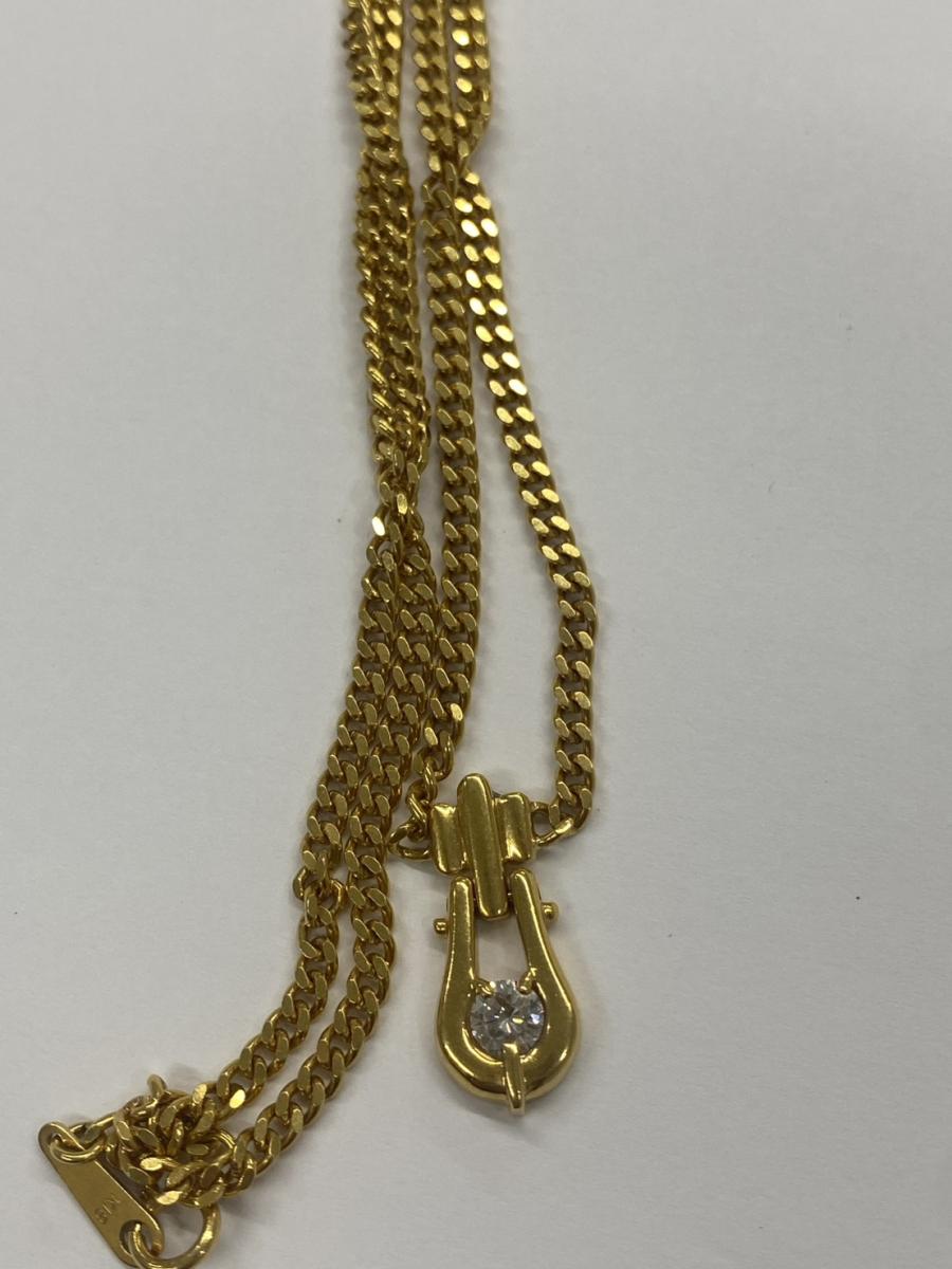 G ネックレス K18 15g ダイヤ付