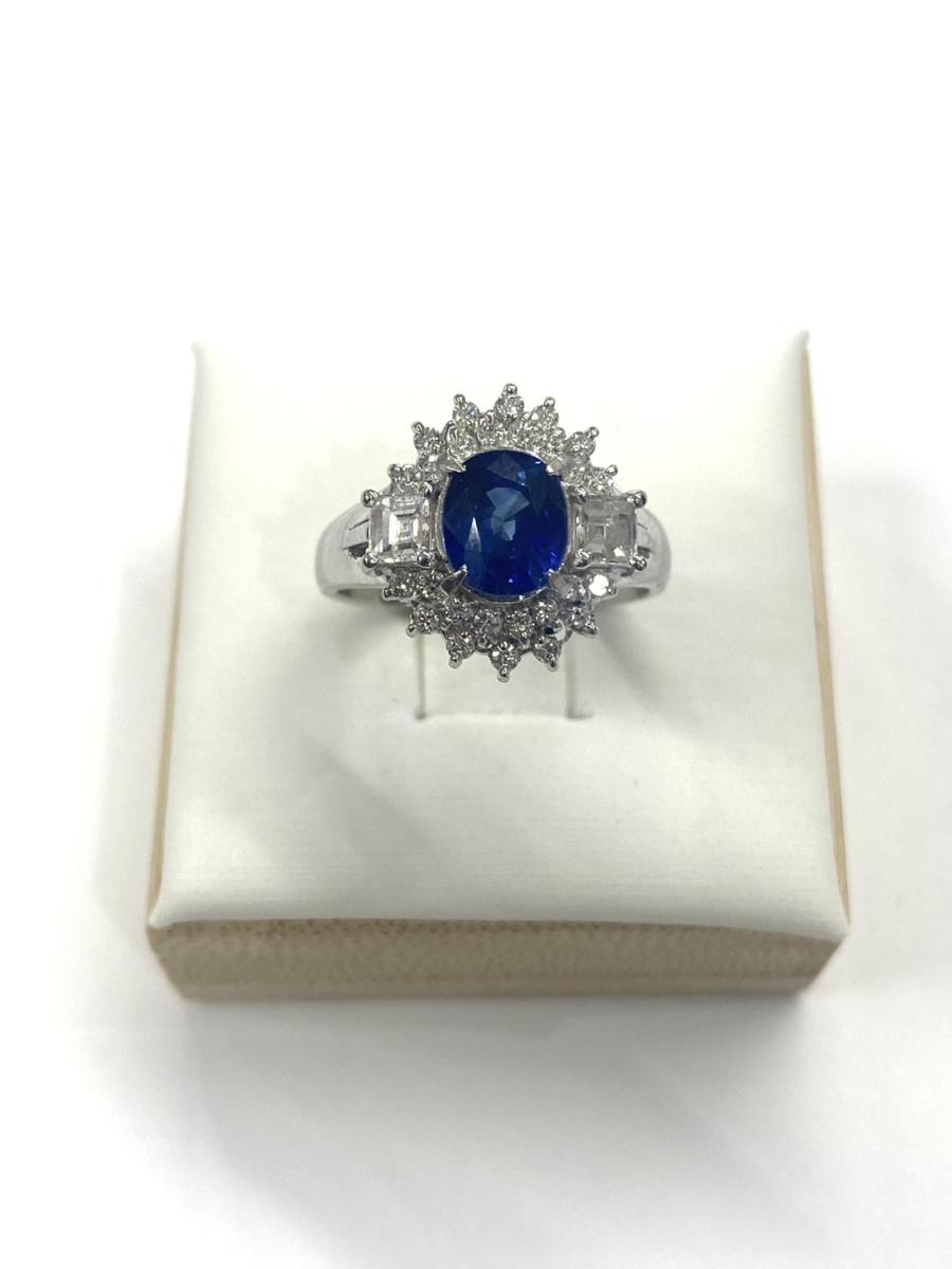 P リング PT900　4.8ｇ　サファイヤ