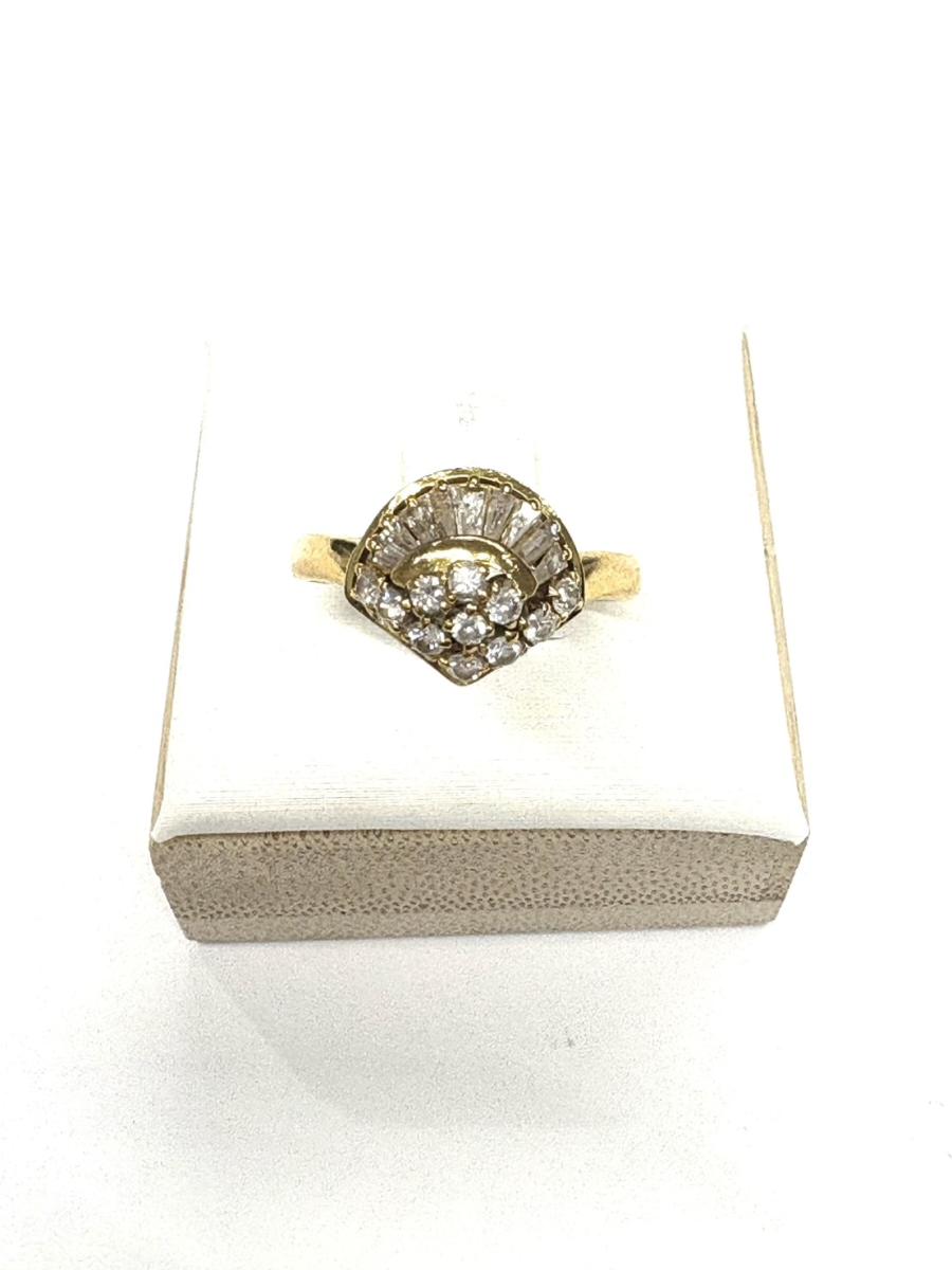 G リング K18 リング　ダイヤ付き　3.8g