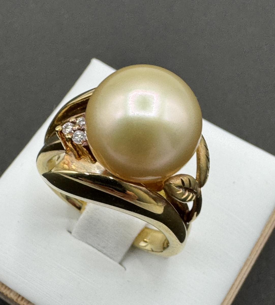G リング k18　10.5g　パール
