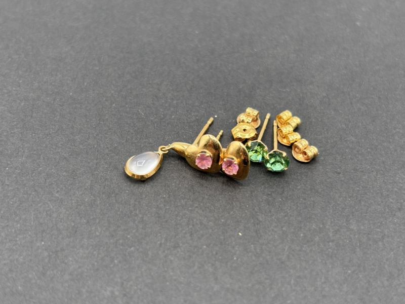 G 地金 ピアス　まとめ　K18 0.3g