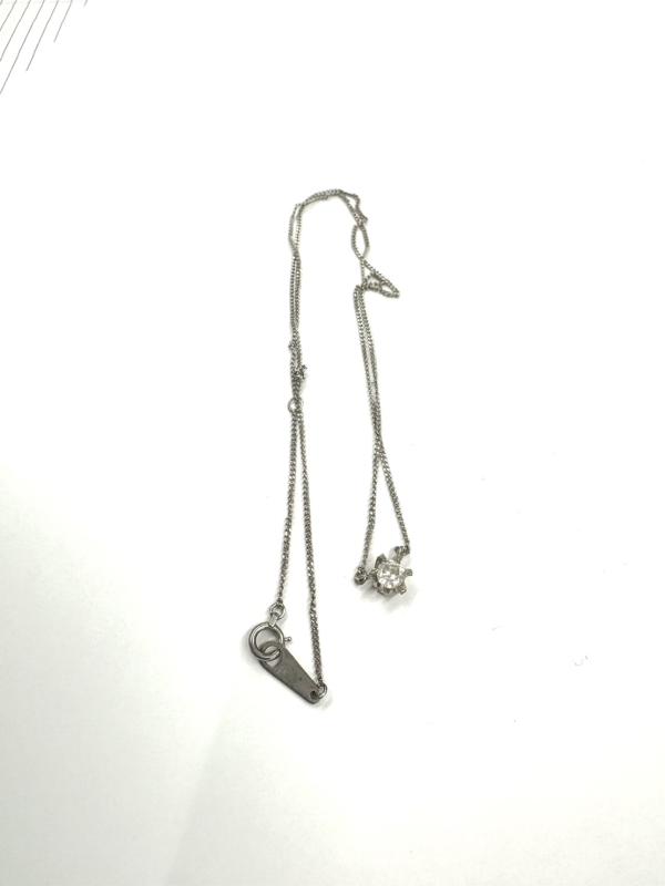 P ネックレス PT850　2.4g　石付