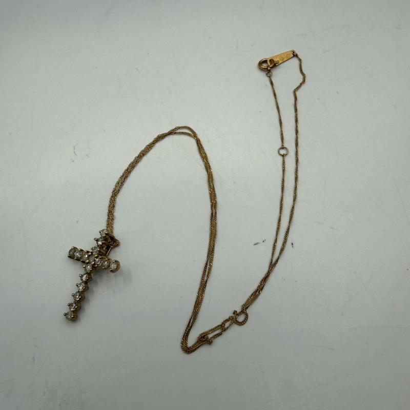 G ネックレス K18 石付　1.9g