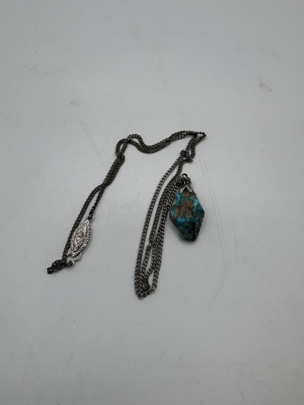 SV 地金 ネックレス　石付