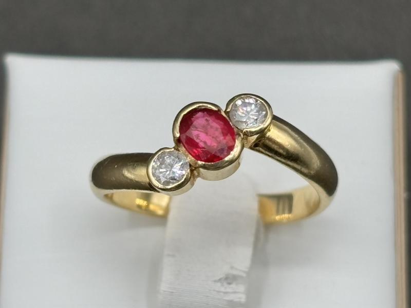 G リング K18 3.6g 石付き