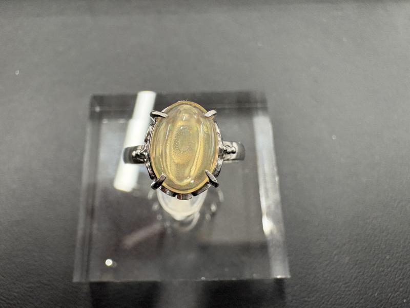 G リング K14WG 石付　1.5g