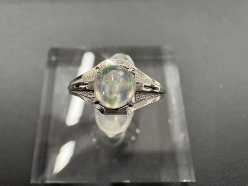 G リング K14WG 石付　1.5g