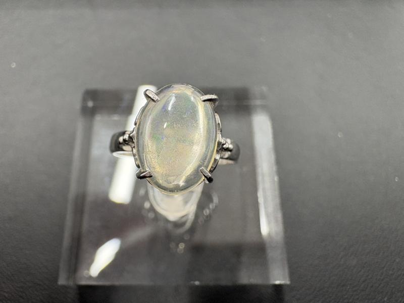 G リング K14WG　石付　1.5g