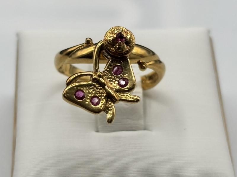 G リング K18  2.5g　石付き