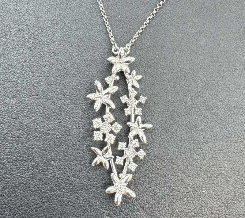 田崎真珠 K18WG　TASAKI　ネックレス　ダイヤ付き　8ｇ