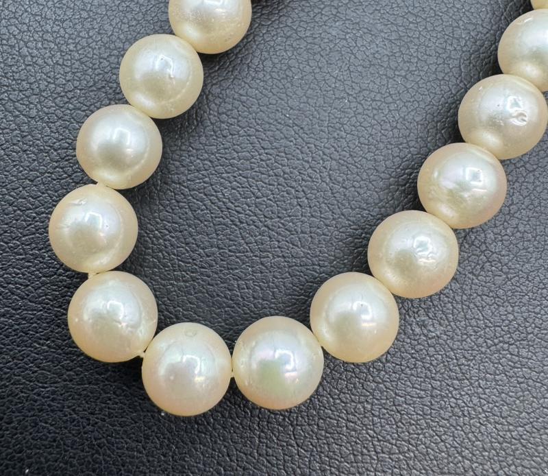 SV 地金 シルバー　パールネックレス