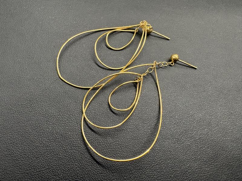 G 地金 K18 ピアス 3.2g