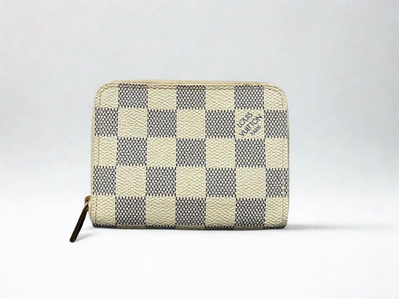 ルイ・ヴィトン ジッピーコインケース　ダミエ　白