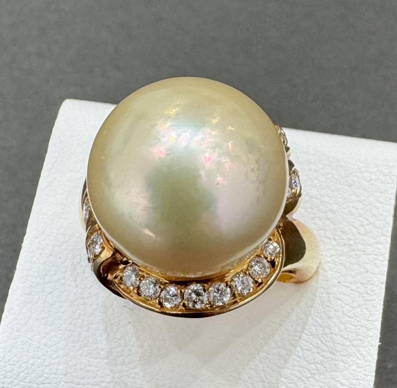 その他宝石 パールリング　k18