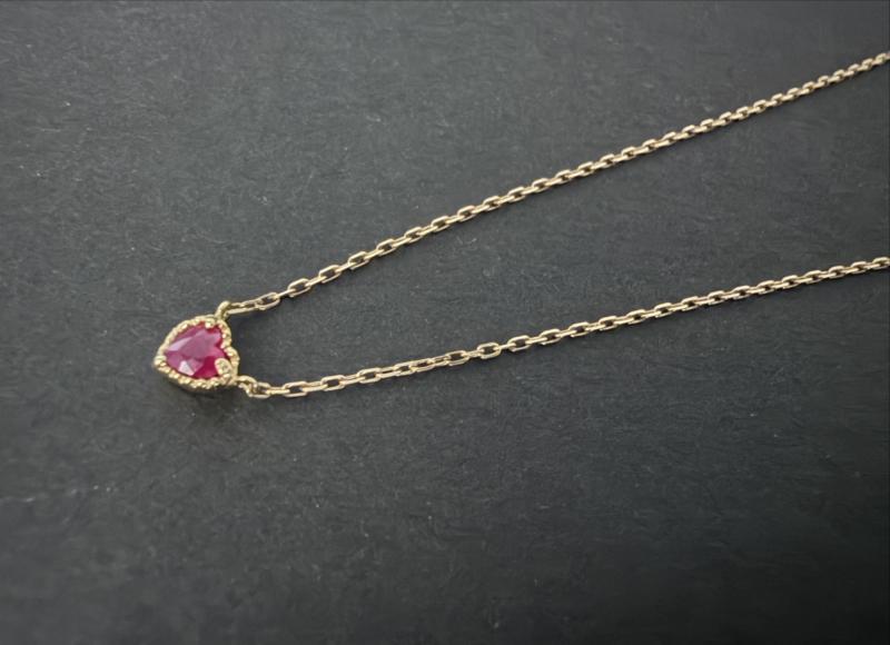 G ネックレス K10 0.5g 石付き