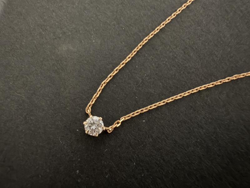 G ネックレス K18 1g 石付き