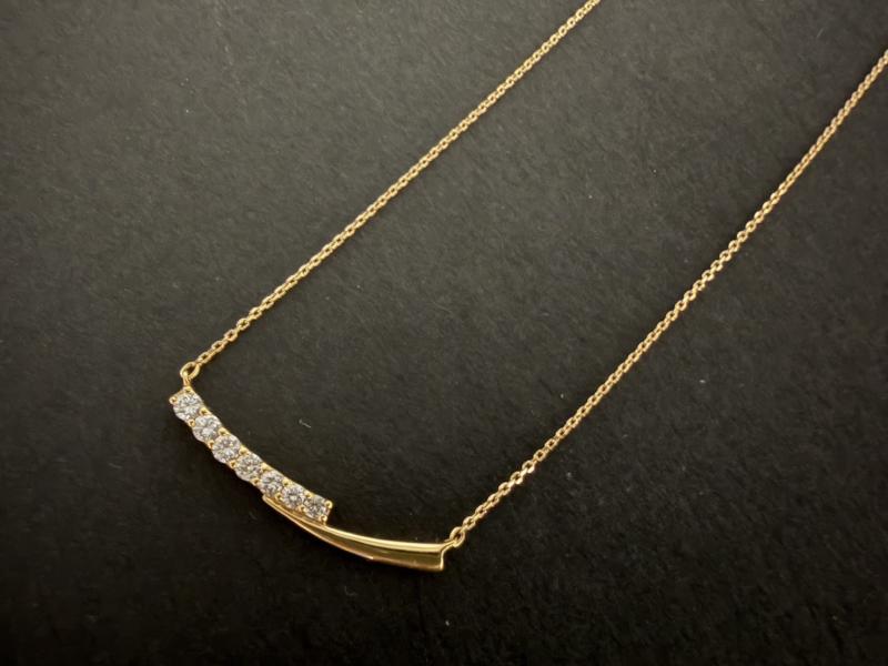 G ネックレス K18 1.1g 石付き