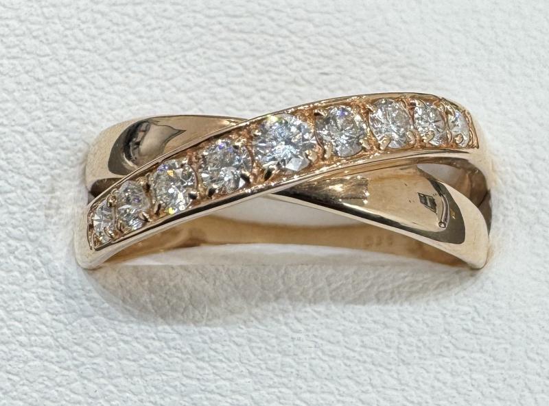 G リング k18　2.5g　メレダイヤ