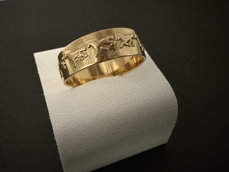 G リング K18 3.5g 石付き　0.01ct