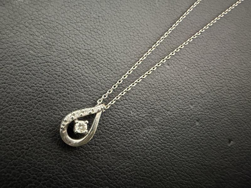 P ネックレス Pt850 1.9g 石付き