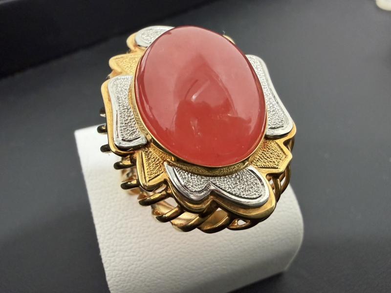 G リング K18 Pt900 8g　石付き