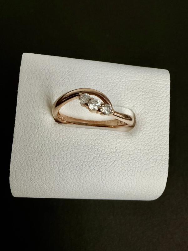 G リング K10 0.7g 石付き