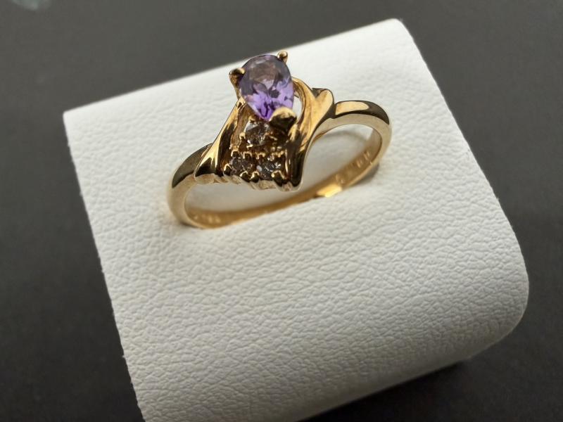 G リング K18 1.9g　石付き