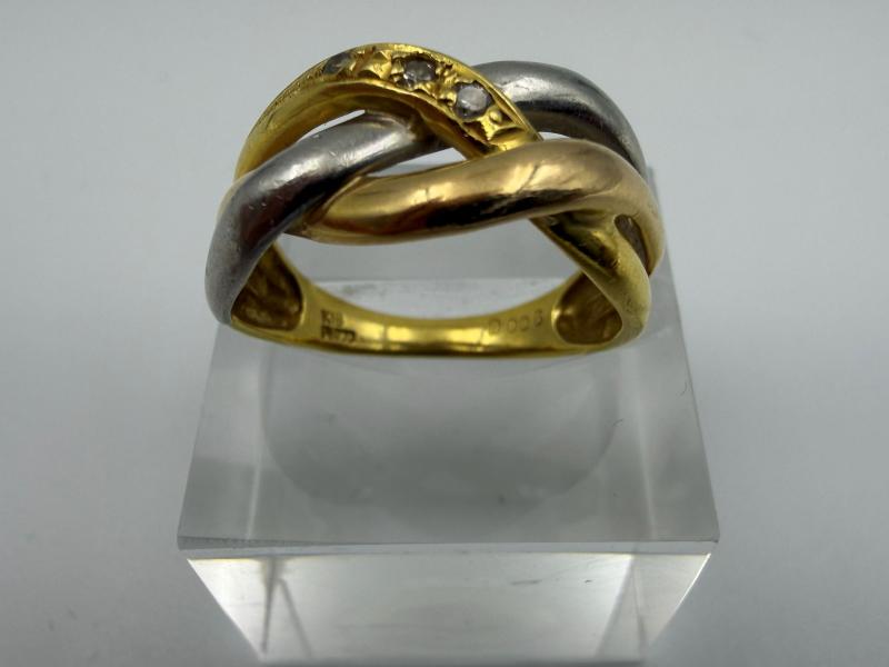 G リング K18/PT900　石付　4.3g