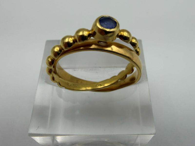 G リング K18　石付　3.3g