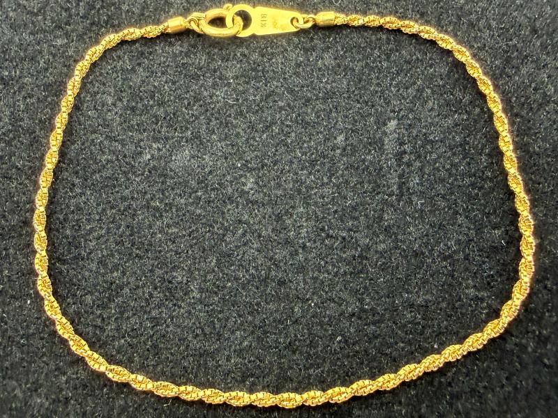 G 地金 K18　ブレスレット　1.8g