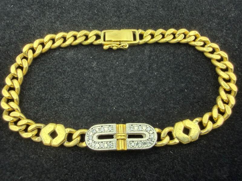 G 地金 K18/PT850　ブレスレット　18.7g