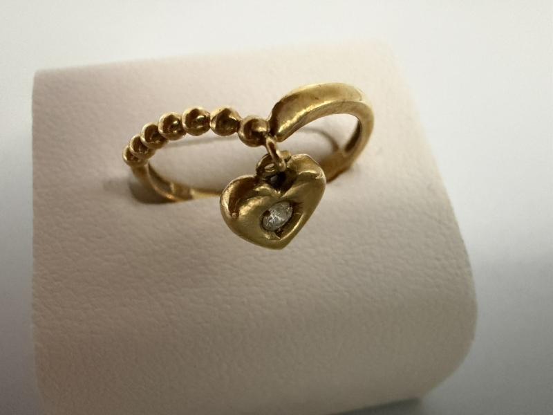 G リング K18 1.5g 石付き