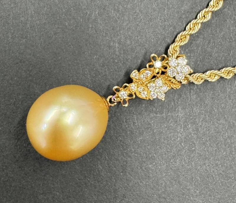 G ネックレス k18  4.2g　パール