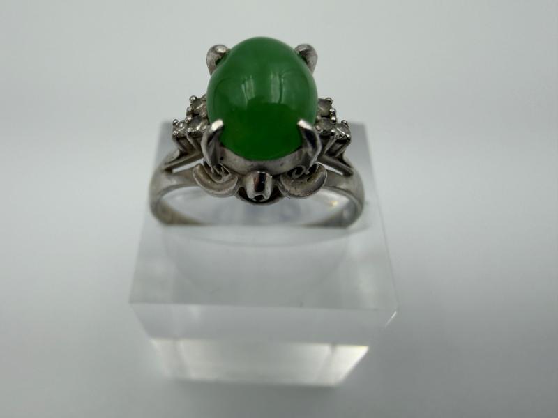 P リング PT900 石付　4.2ｇ