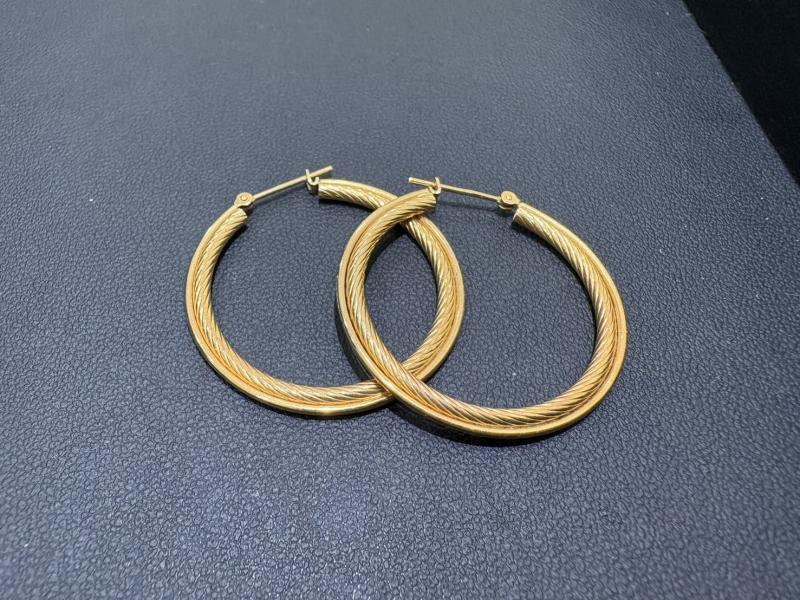 G 地金 K18 ピアス　2.5g
