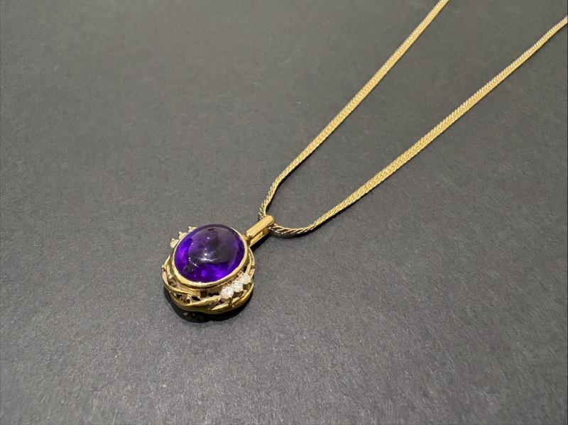 G ネックレス K18 石付　9.5g