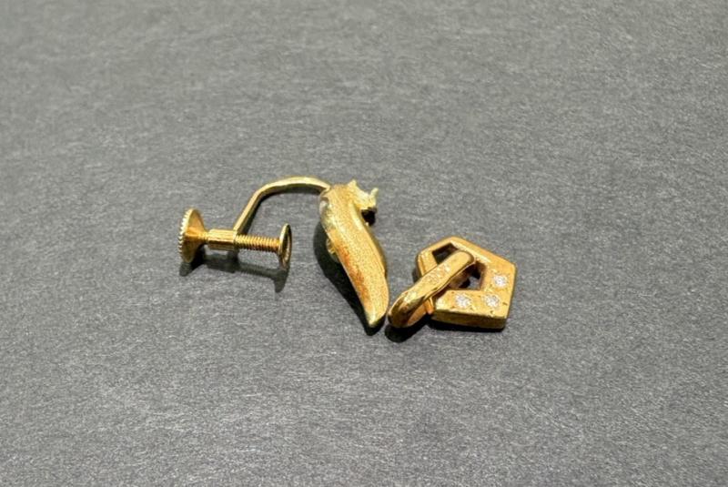 G 地金 ピアス　1.5g　K18