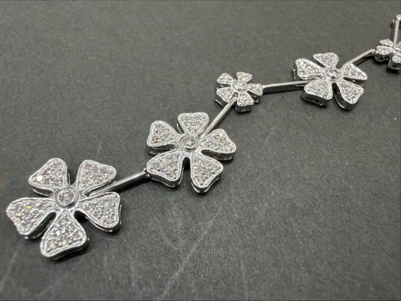G ネックレス K18 WG 20.0g 石付き