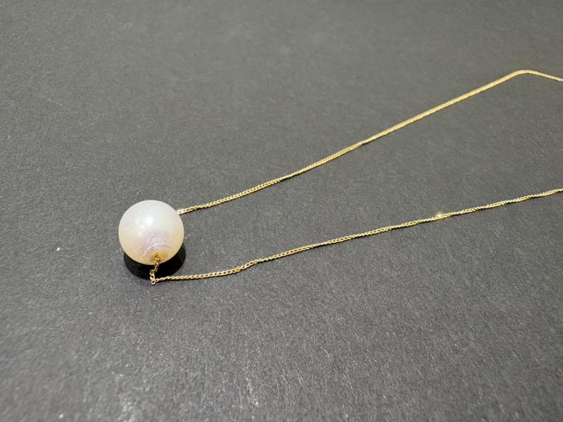 G ネックレス K18 パールネックレス　０.３g