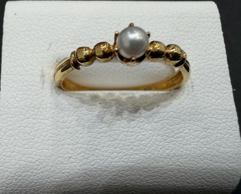 G リング K18 1.2g 石付き
