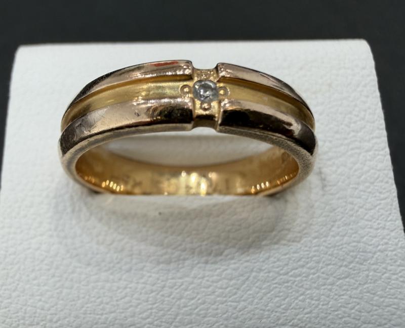 G リング K18 4.2g 石付き