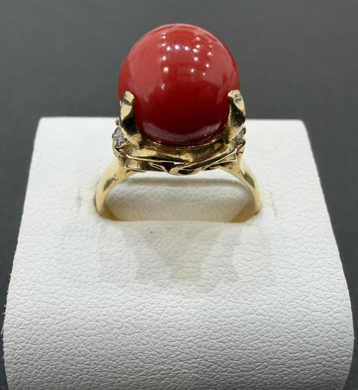 G リング k18　3.2g　石付き