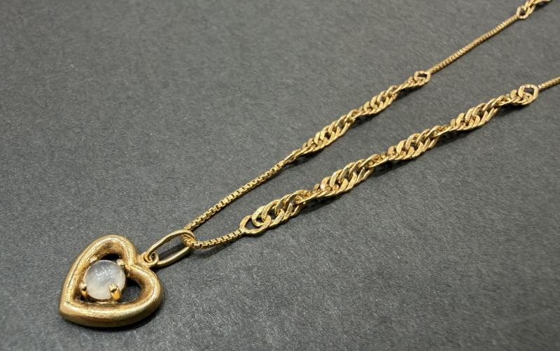 G ネックレス K18 3.2g 石付き