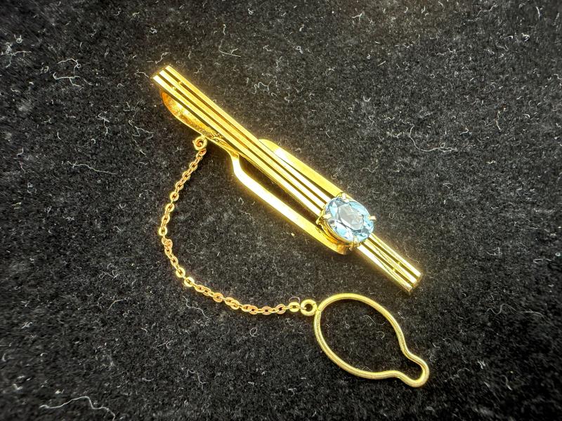 G 地金 ネクタイピン　K18　4.8ｇ　石付