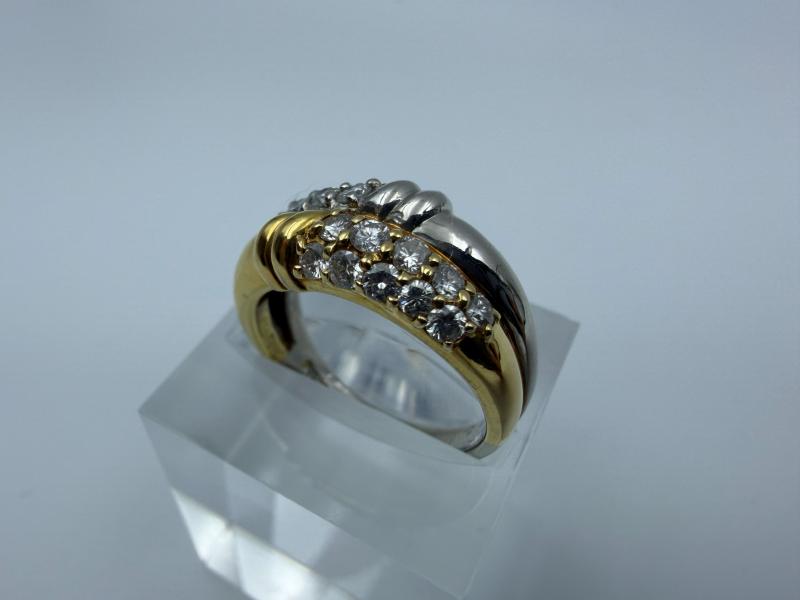 P リング Pt900　K18　　6.5ｇ　石付